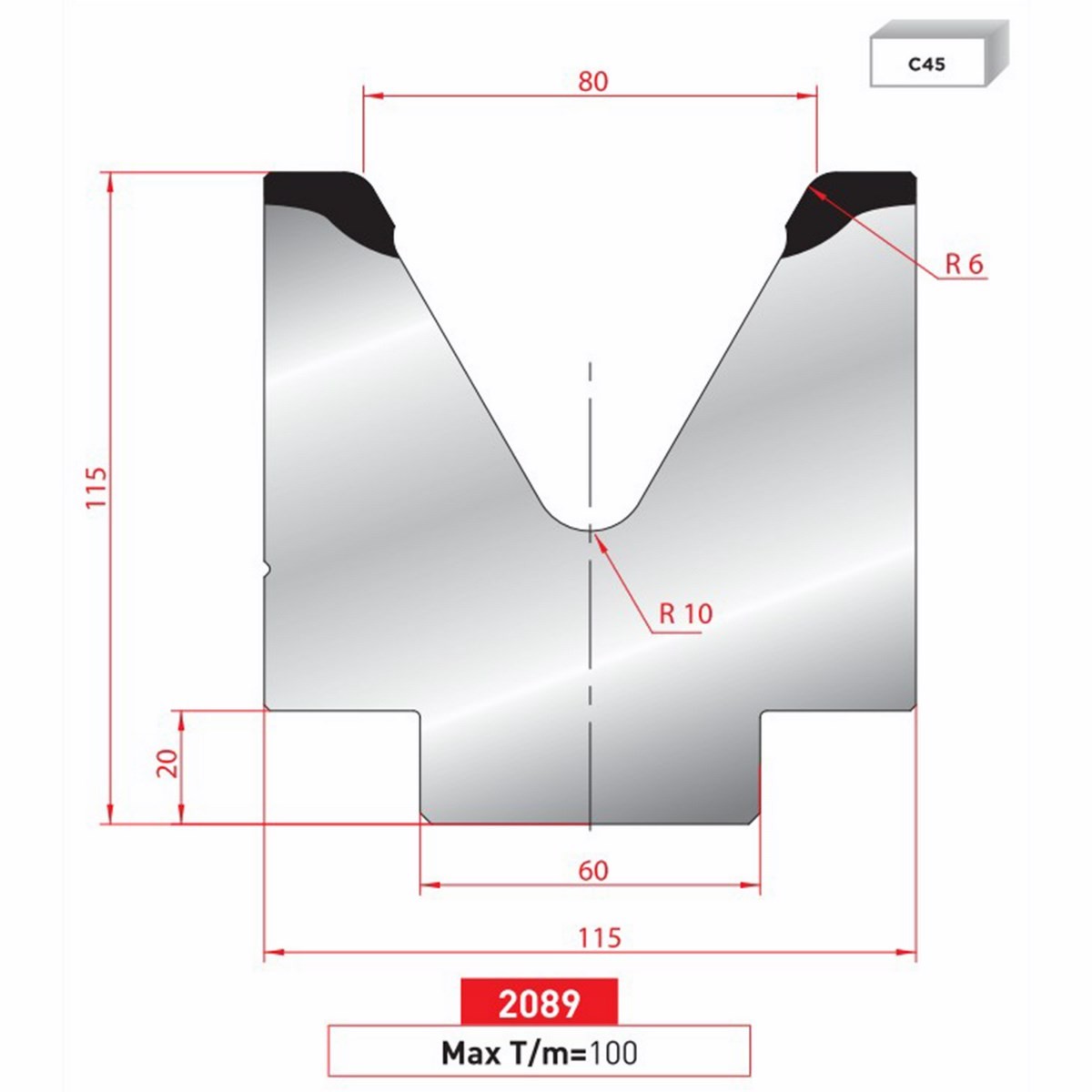 Matrice 1V - 60° N° 2089 Lg: 415 mm