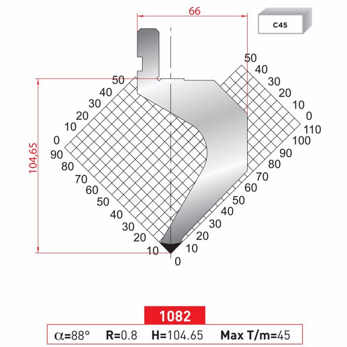 Poinçon 1082 Lg: 415 mm 