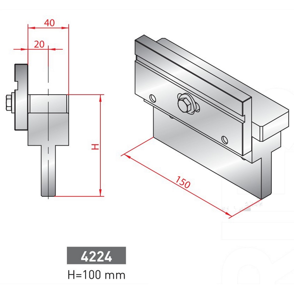 Intermédiaire - N° 4224 Hauteur : 100 mm