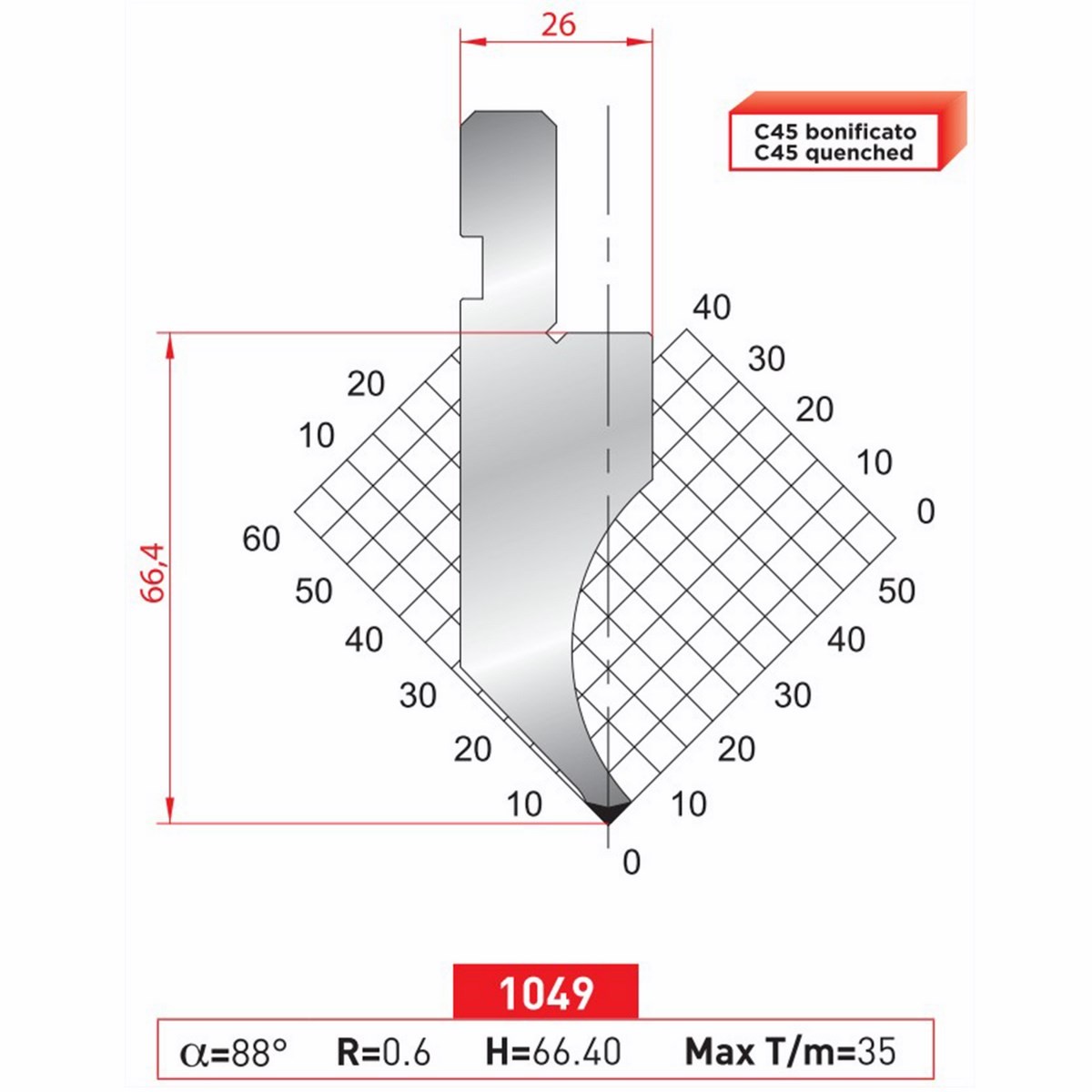 Poinçon 1049 Lg: 415 mm 