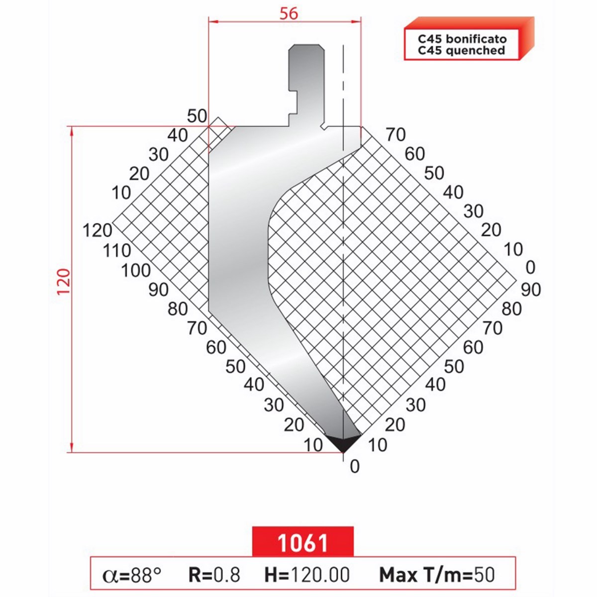 Poinçon 1061 Lg: 415 mm 