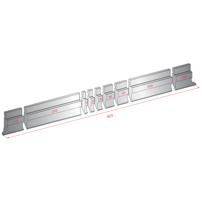 Poinçon 1026 Lg: 805 mm Fractionné