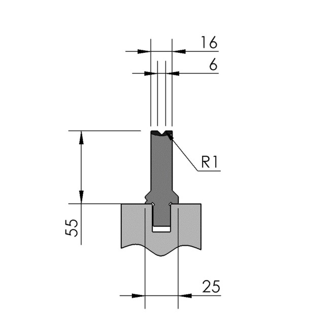 Matrice OZU-021 550 mm fractionné