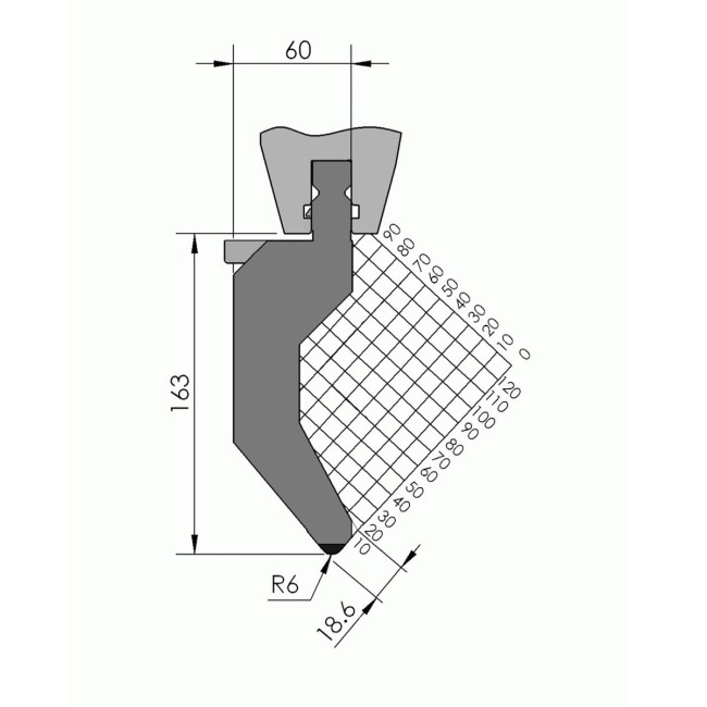 Poinçon BIU-025 515 mm