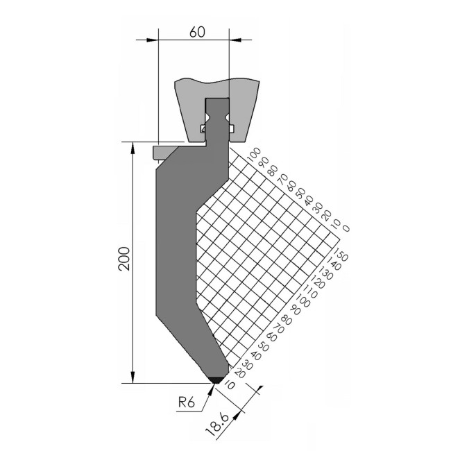 Poinçon BIU-235 200 mm