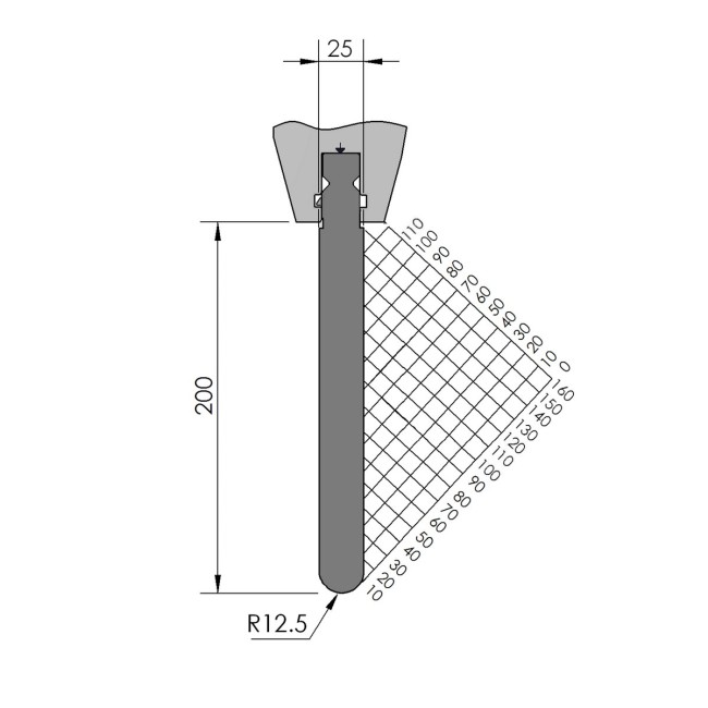 Poinçon BIU-038 200 mm