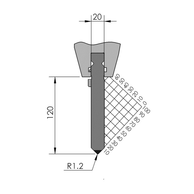 Poinçon BIU-016 200 mm