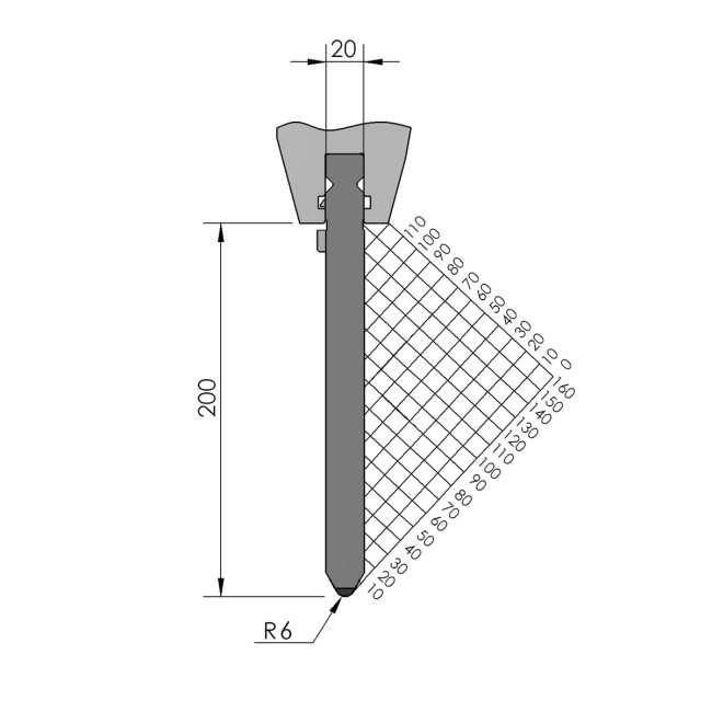 Poinçon BIU-037 550 mm fractionné