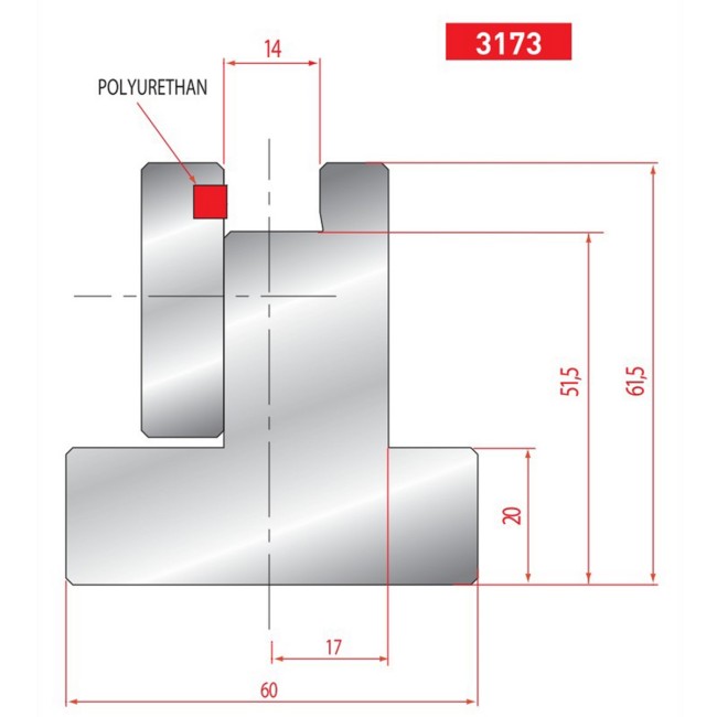 Support matrice à inserts - N° 3173 Lg: 415 mm