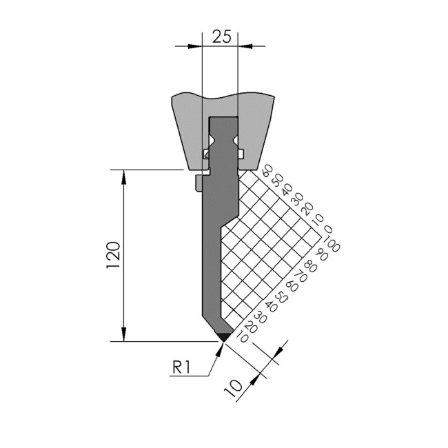 Poinçon BIU-012 200 mm