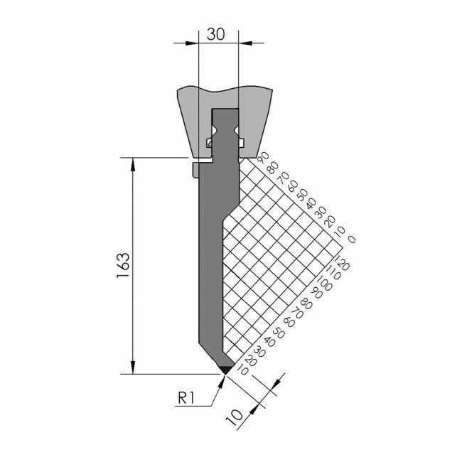 Poinçon BIU-022 200 mm