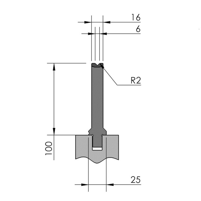 Matrice OZU-341 550 mm fractionné