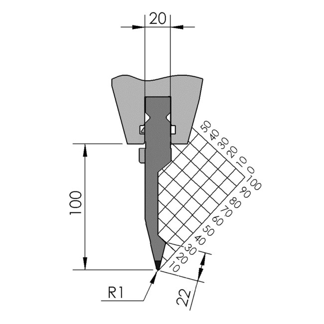 Poinçon BIU-401 515 mm