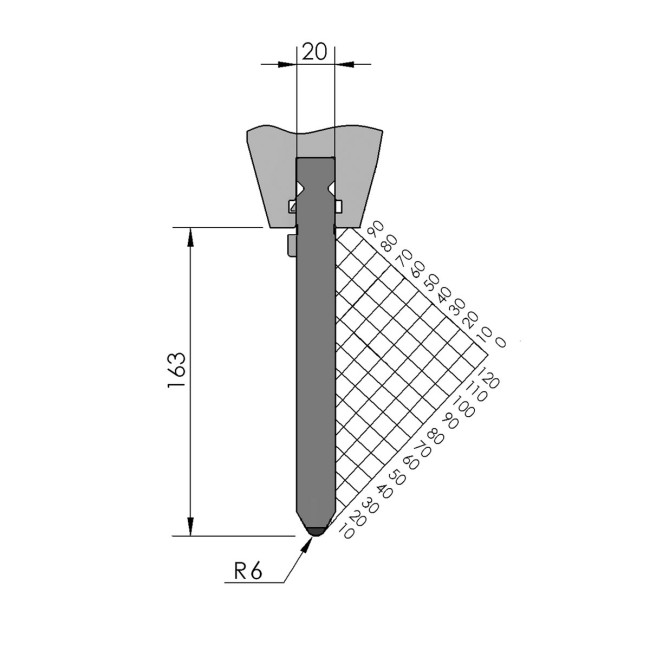 Poinçon BIU-222 200 mm