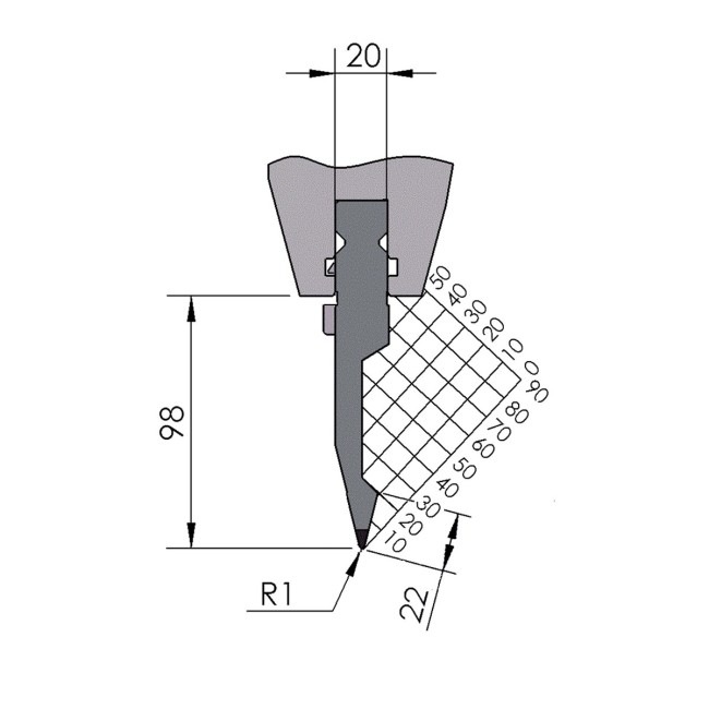 Poinçon BIU-001 515 mm