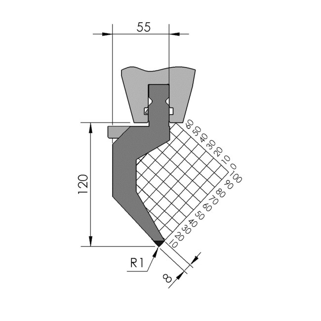 Poinçon BIU-013 515 mm