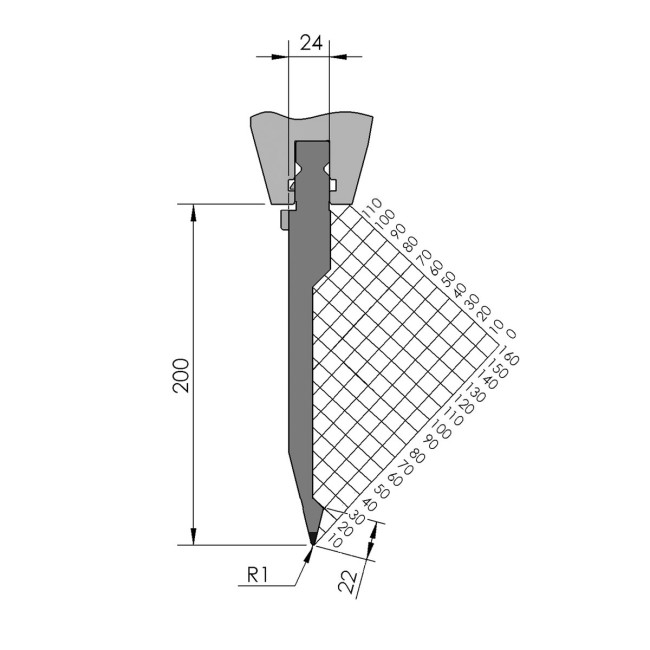 Poinçon BIU-031 200 mm