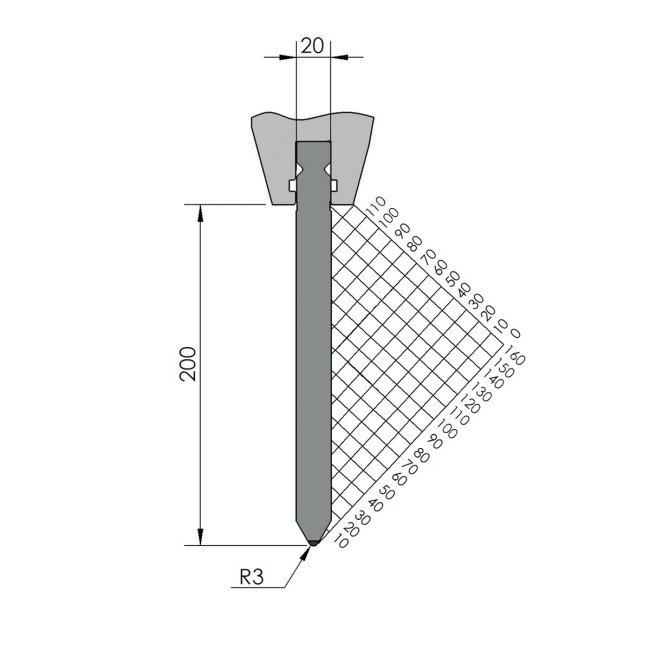 Poinçon BIU-034 200 mm