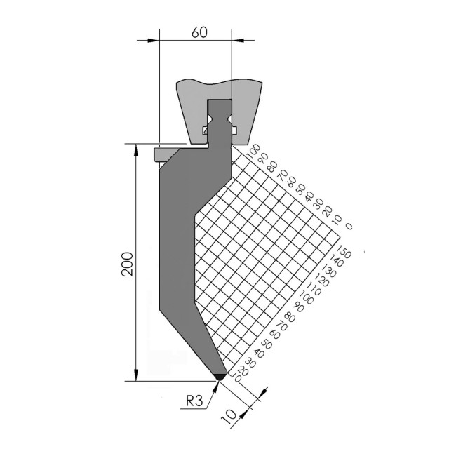 Poinçon BIU-233 200 mm