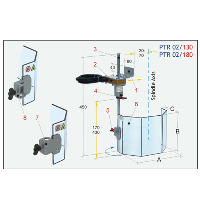 Carter de broche de perceuse Tecno Piu PTR 02/300