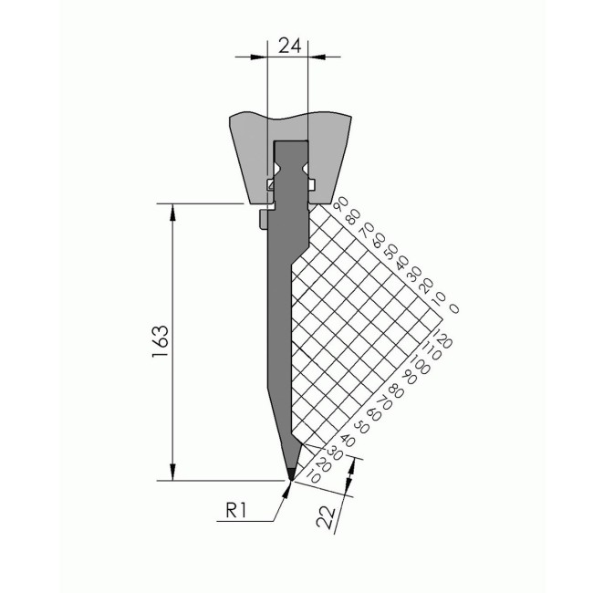 Poinçon type WILA BIU-021/1 Lg 515