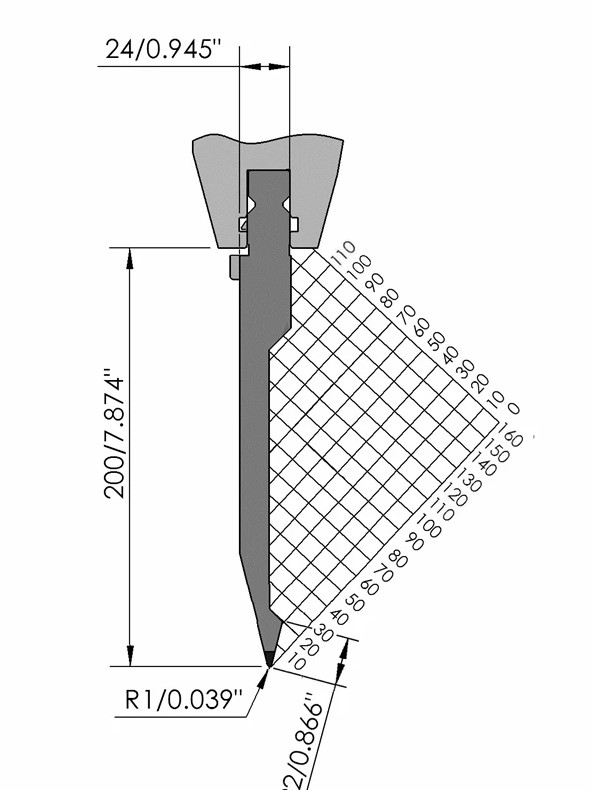 Poinçon type WILA BIU-031/2 Lg 550