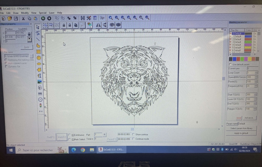 Laser de marquage / découpe fibre ARROW LF50