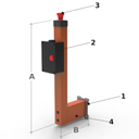 DISPOSITIF DE SÉCURITÉ POUR TOUR - VERSION LÉGÈRE - À FIXER SUR LA MACHINE Porte-clef du mandrin - Pour permettre à la clef de la broche du tour d'être placée en toute sécurité. Avec micro-interrupteur de sécurité
