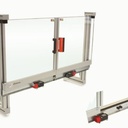 Protection pour rectifieuse planes - disponible avec système d'ancrage double Dispositif de sécurité L 1200 x 250 H 560 mm.   - avec n. 2 micro-interrupteurs de sécurité