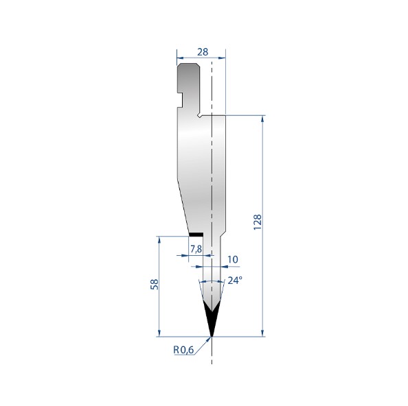 Poinçon type AMADA N°1196 Lg 835