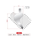 Poinçon type Amada Arrow N°1014 Lg 805 Fractionné