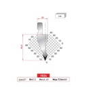 Poinçon type AMADA N°1024 Lg 805 Fractionné