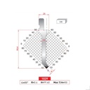 Poinçon type Amada Arrow N°1029 Lg 805 Fractionné