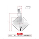 Poinçon type Amada Arrow N°1033 Lg 805 Fractionné