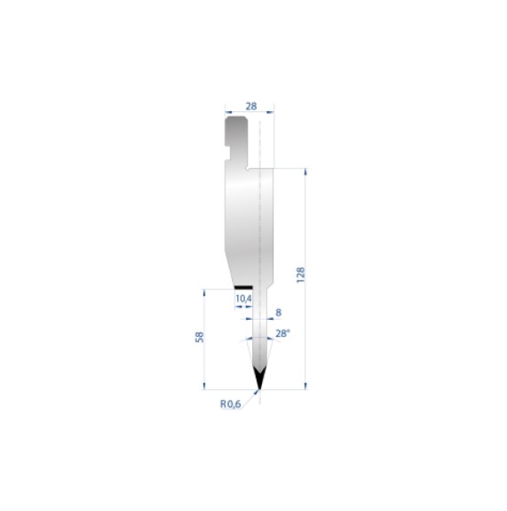 Poinçon type AMADA N°1195 Lg 415