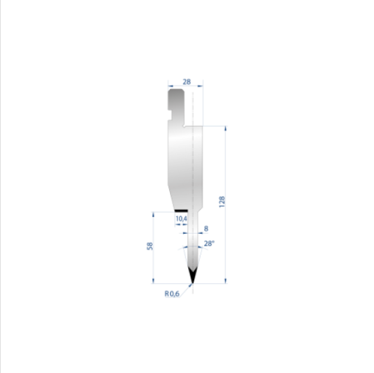Poinçon type Amada neuf Arrow référence 1195 Lg 805 Fractionné