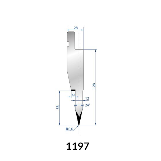 Poinçon type Amada neuf Arrow référence 1197 Lg 805 Fractionné