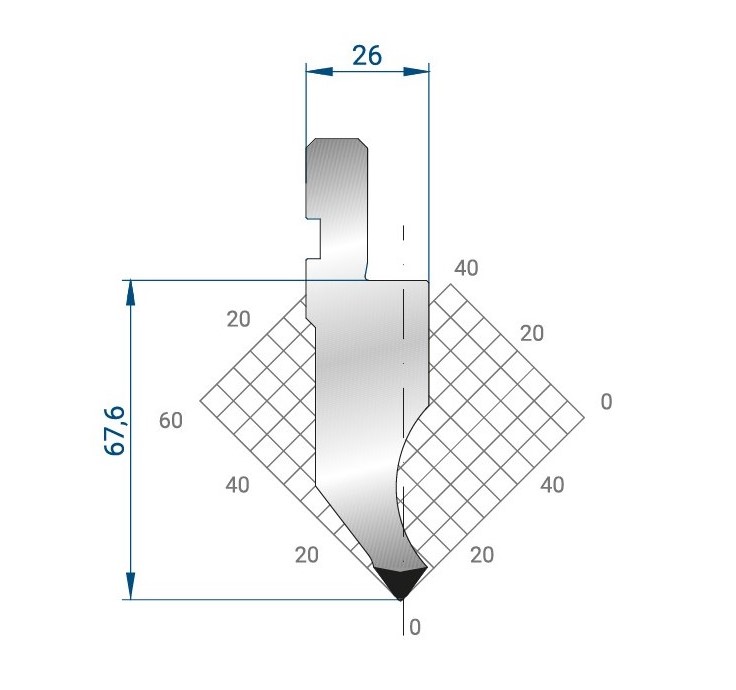 Poinçon type AMADA N°1339 Lg 415