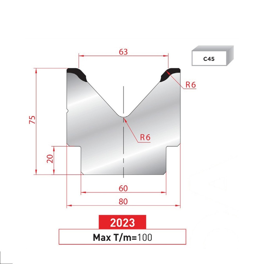 Matrice 1V type AMADA neuve ARROW référence 2023 Lg 835