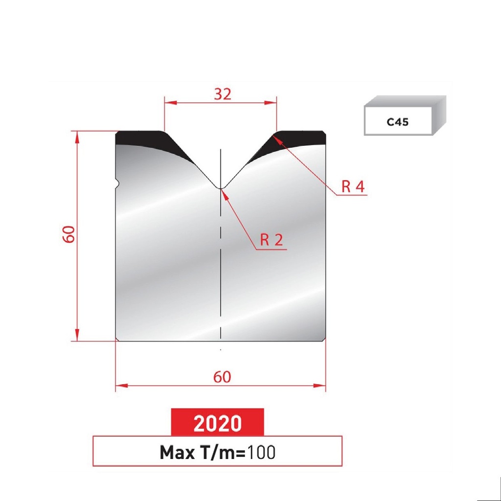 Matrice 1V type AMADA neuve ARROW référence 2020 Lg 415