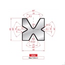 Matrice 4V type AMADA ARROW N°2034 Lg 805 Fractionné