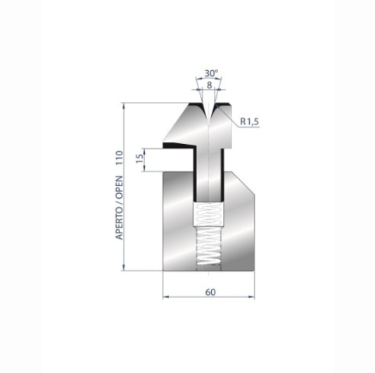 Matrice à pli écrasé ARROW N°3041 Lg 835