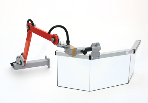 [2NMFRA_PFR03_625] Protecteur réglable pour fraiseuse universelle - avec bras articulés et bouclier à ouverture verticale Bouclier L 620 H 250 mm.  - avec n. 1 micro-interrupteur de sécurité