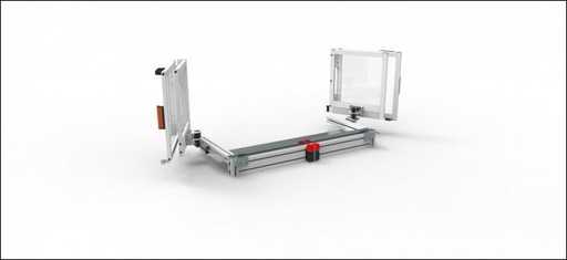 [2NMFRA_PFR71_650] Protecteur réglable pour fraiseuse universelle - avec 2 sections complètement ouvrables sur un axe rotatif et un guidage linéaire Protecteur de fraisage N.2 sections - 1200 x 555 H 500 mm.  - Avec n.2 micro-interrupteurs de sécurité