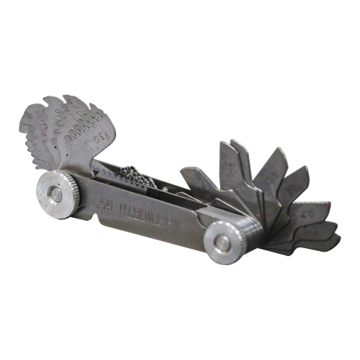 [2NMGENJAUFILET] Jauge de pas de filetage métrique/Whitworth en acier 52 lames