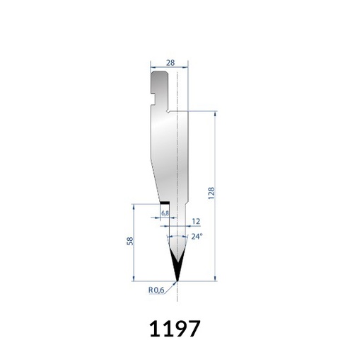 [2NTPLI_EUROSTAMP1197] Poinçon type AMADA N°1197 Lg 835