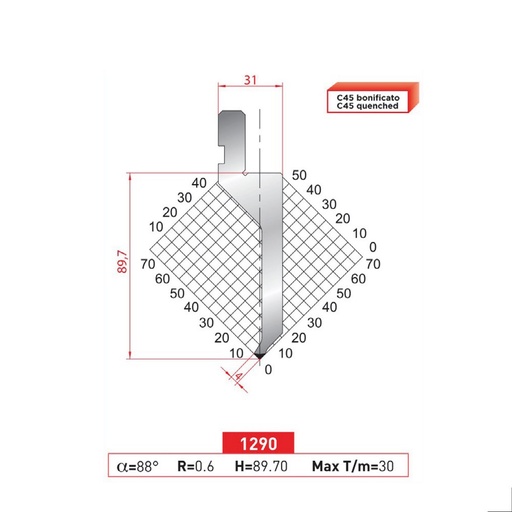 [2NTPLI_EUROSTAMP1290] Poinçon type AMADA N°1290 Lg 835