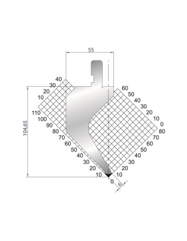 [2NTPLI_EUROSTAMP1171_2F] Poinçon type Amada neuf Arrow référence 1171 Lg 805 Fractionné