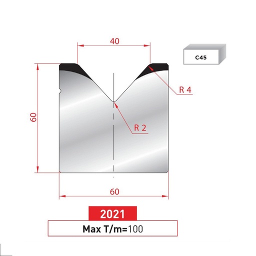 [2NTPLI_EUROSTAMP2021] Matrice 1V type AMADA neuve ARROW référence 2021 Lg 835
