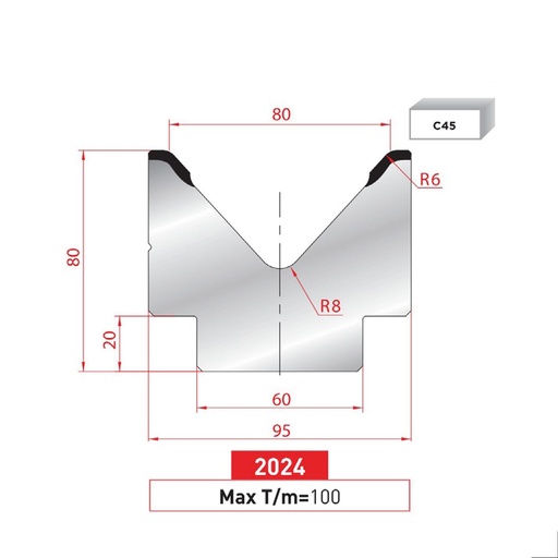 [2NTPLI_EUROSTAMP2024] Matrice 1V type AMADA N°2024 Lg 835